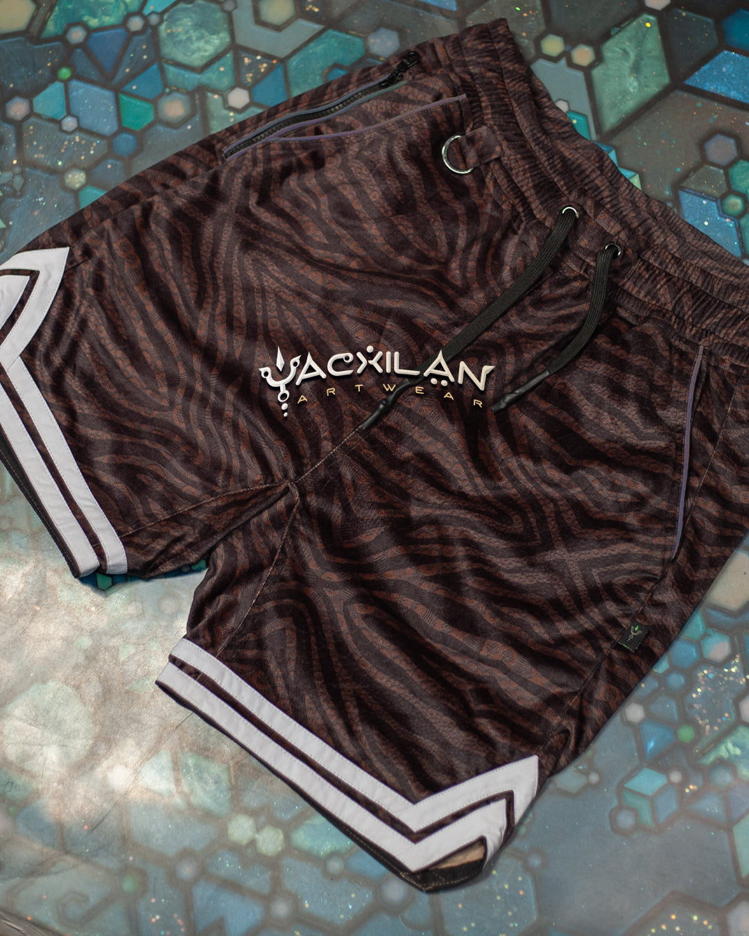 Boxing Short White Mountains Men / Velvet Fawn - SHERKANKA